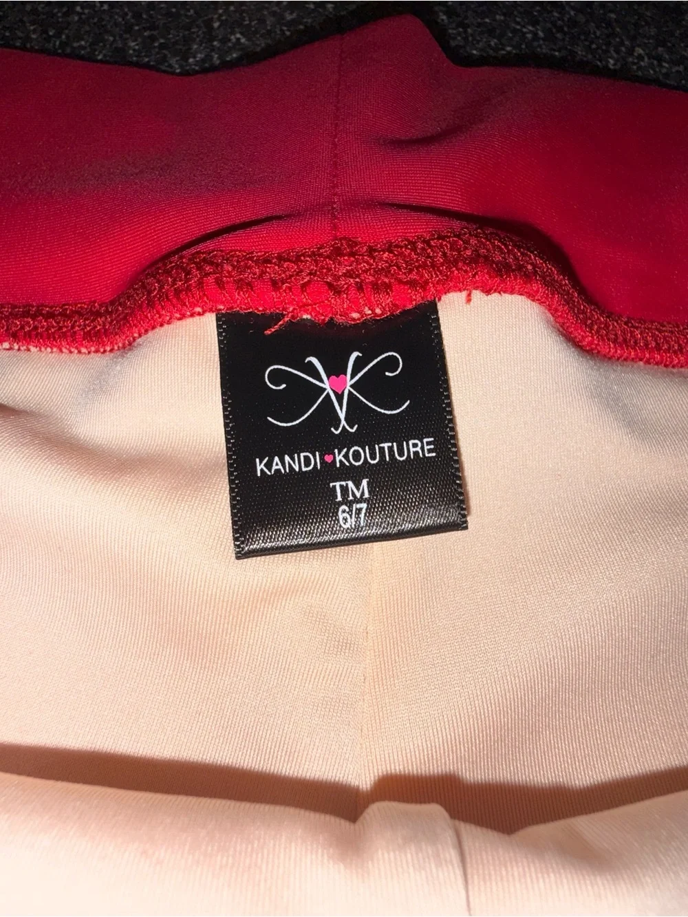 Kandi Kouture NWT! Red Dance Shorts Size Adult Medium